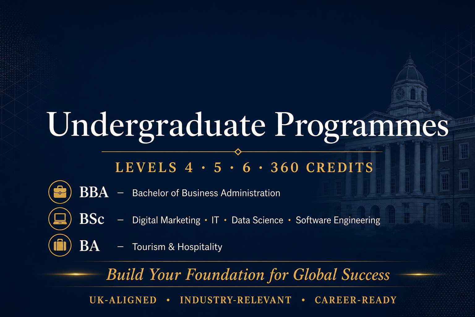 RSBT Undergraduate Programmes — BBA, BSc and BA degrees
